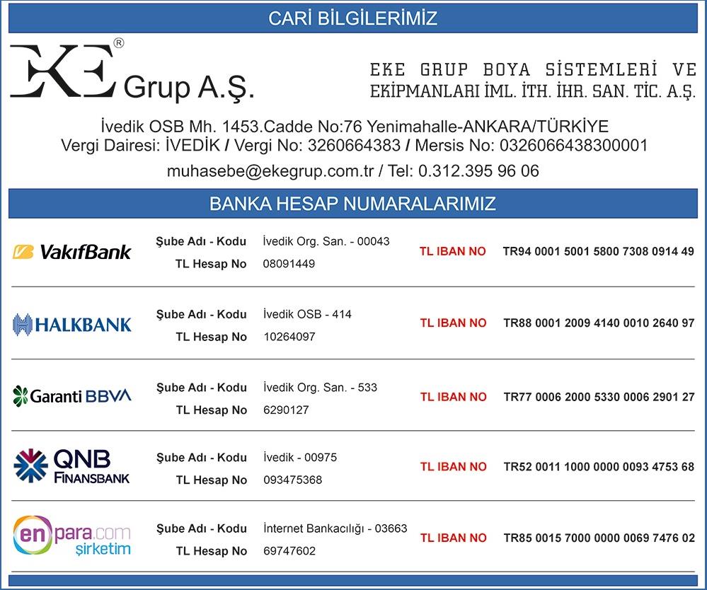 CARİ VE BANKA BİLGİLERİ SAYFA