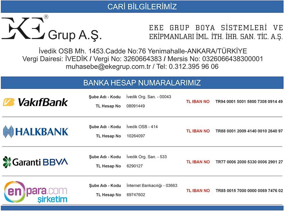 CARİ VE BANKA BİLGİLERİ SAYFA
