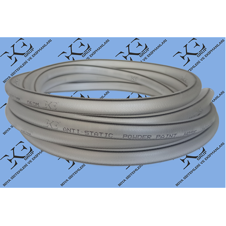 11X16mm Elektrostatik Toz Boya Hortumu, Antistatik, Topraklı, Çift Karbonlu