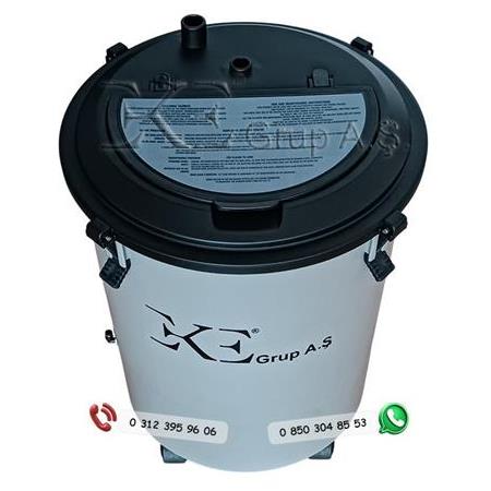 Elektrostatik Toz Boya Deposu Yuvarlak Plastik 50lt