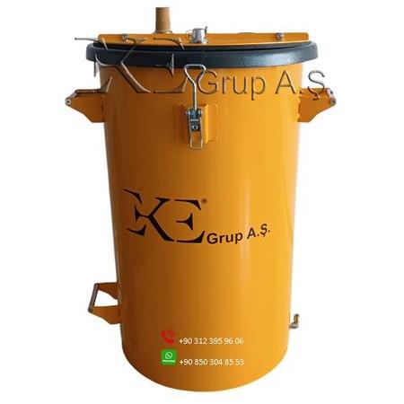 Elektrostatik Toz Boya Deposu Yuvarlak Metal 50lt