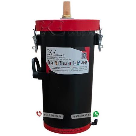 Elektrostatik Toz Boya Deposu 8lt Yuvarlak